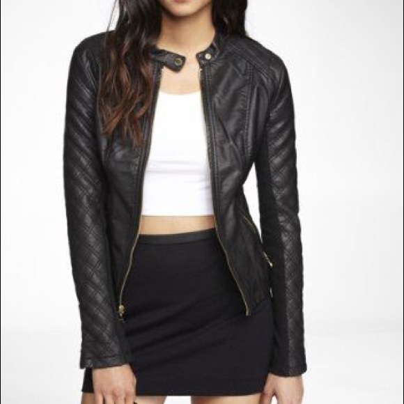 Express Jackets & Blazers - EXPRESS Quilted Leather Jacket